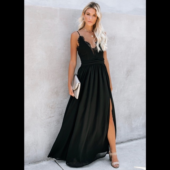 Vici Dresses & Skirts - Gala lace slit maxi dress from Vici